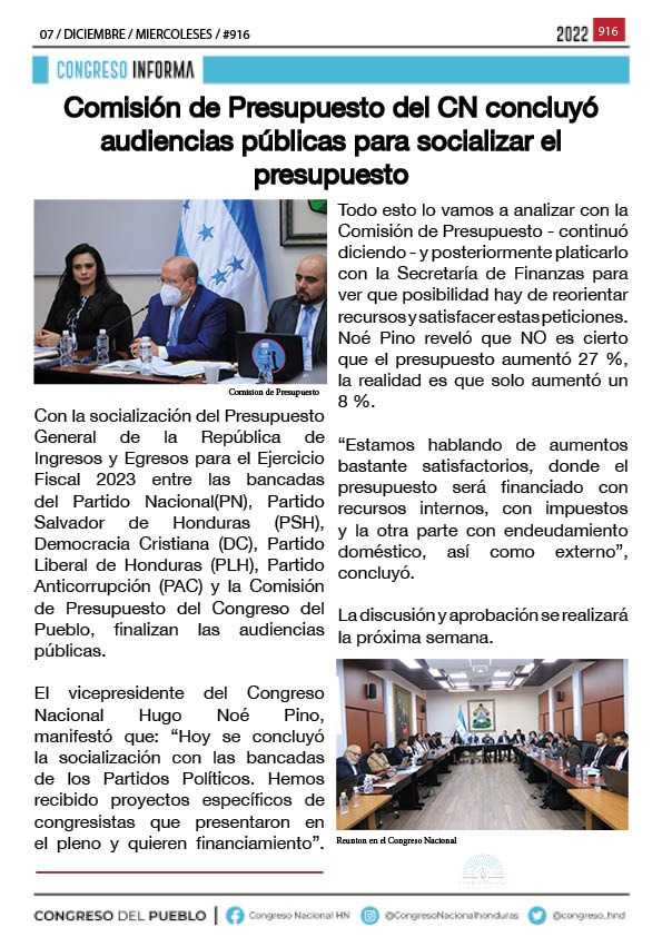 Socialización Presupuesto 2023: Partidos Politicos 